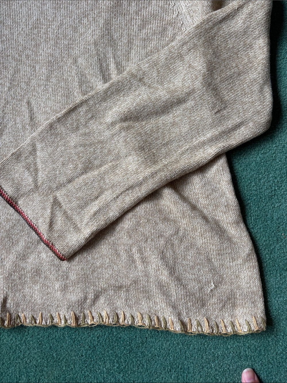 Embroidered silk cotton cottagecore folk Women's Cardigan knit Sweater Large P - Picture 10 of 11